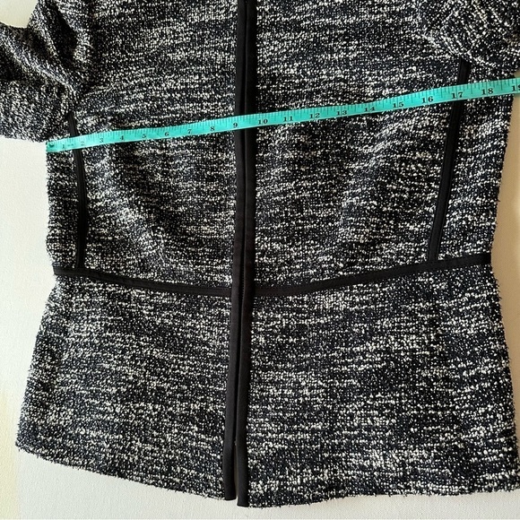 Y2K Donna Karan Womens 8 fitted minimalist jacket black boucle - Picture 7 of 12